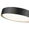 Z-Lite Kawan 1 Light Flush Mount, 16in. W x 5.25in. L, Matte Black and Modern Gold 1014F16-MB-MGLD-LED - alternate 3